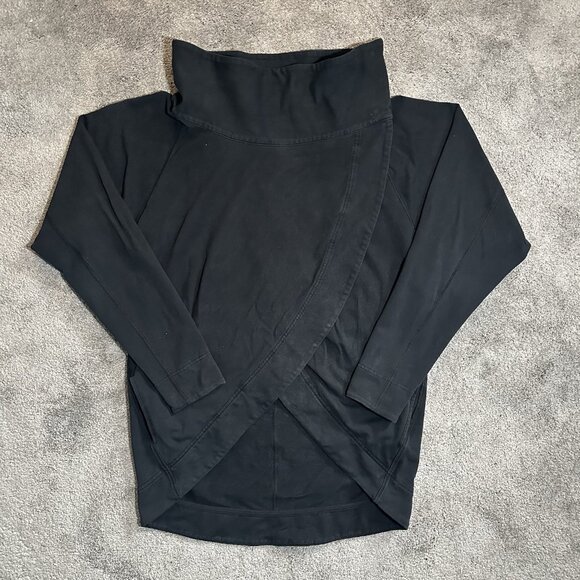 Lululemon Savasana Wrap Womens 4 Black Long Sleeve Jacket Athleisure - Picture 1 of 15